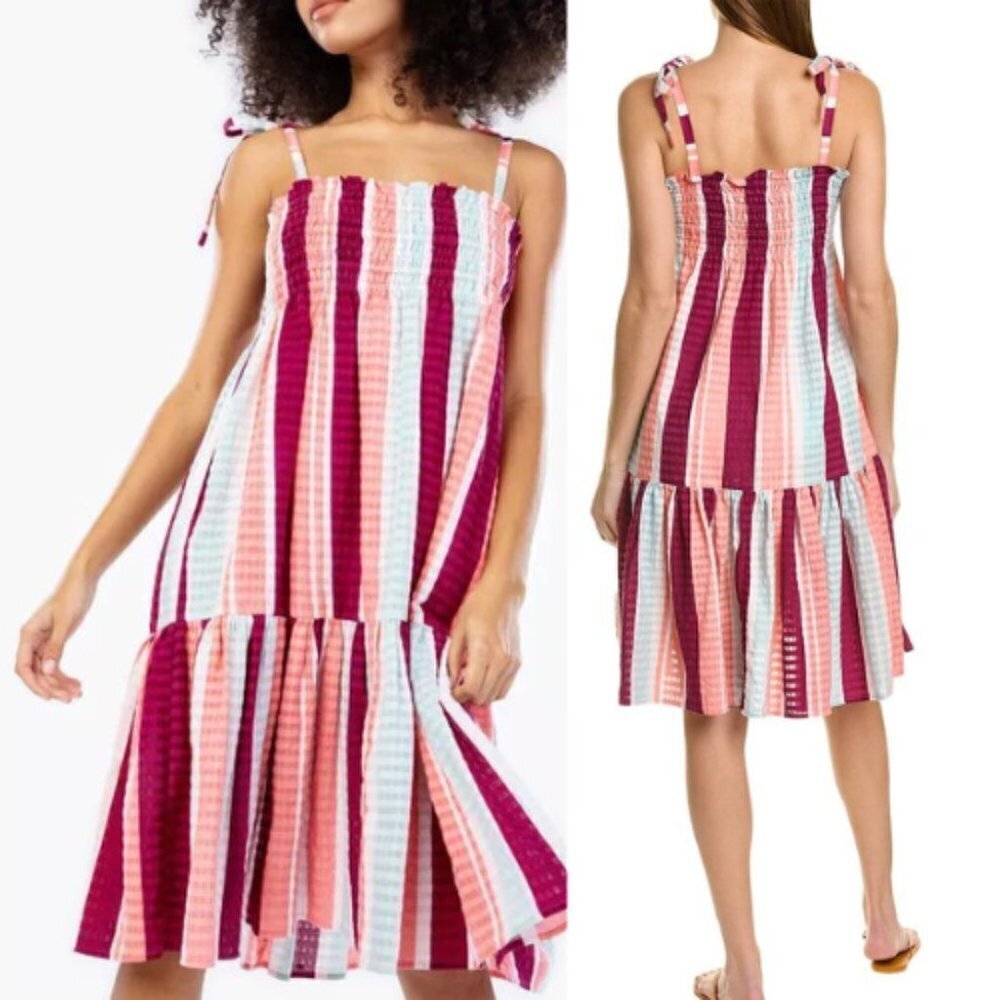 New! Tanya Taylor Leandra Striped Coverup midi Dress nwt 30460